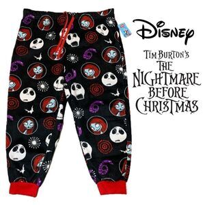 NWT  Disney Jack Skellington Women's and Women's Plus Cuffed Pajama 2x B…